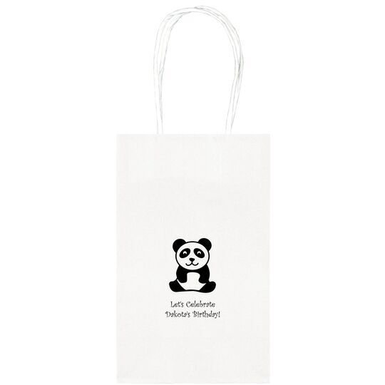 Panda Bear Medium Twisted Handled Bags